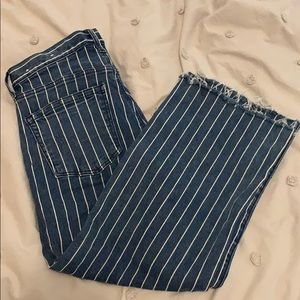 AEO High rise wide leg crop jeans